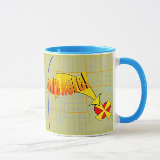 Mug Carte à mon coeur VOUS ÊTES ICI !