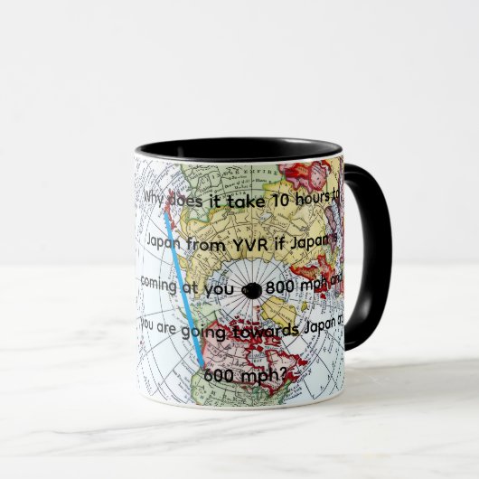 Mug Carte aérienne (Devant droit)