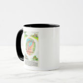 Mug Carte aérienne du comté de Père Noël Clara avec si (Devant gauche)