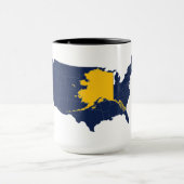 Mug Carte Alaska/États-Unis (Centre)