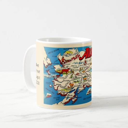 Mug Carte Alaska Musique personnalisée (Devant gauche)