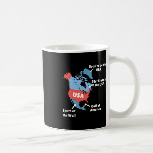 Mug Carte Amusante Trump Des États-Unis - Canada