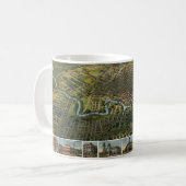Mug Carte ancienne de Houston, Texas avec rivière Buff (Devant gauche)