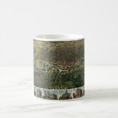 Mug Carte ancienne de Houston, Texas avec rivière Buff (Centre)
