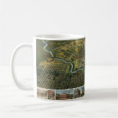 Mug Carte ancienne de Houston, Texas avec rivière Buff (Gauche)