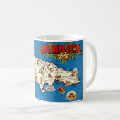 Mug Carte ancienne de Jamaïque (Devant droit)