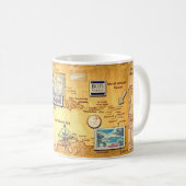 Mug carte ancienne de la Caraïbes (Devant droit)
