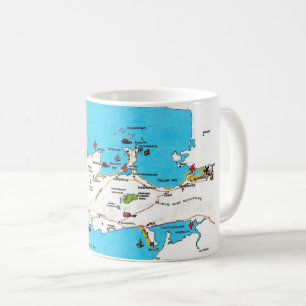 Mug Carte ancienne de la péninsule de Dingle en Irland