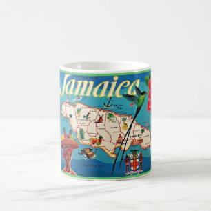 Mug Carte ancienne de l'île de Jamaïque P