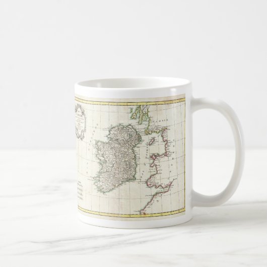 Mug Carte ancienne de l'Irlande (1771) (Droite)