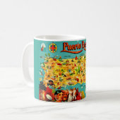 Mug Carte ancienne de Porto Rico (Devant gauche)