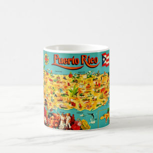 Mug Carte ancienne de Porto Rico 