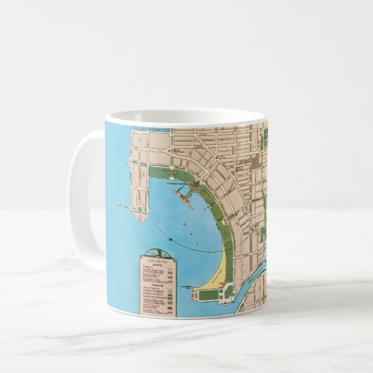 Mug Carte Ancienne de Sarasota FL (Devant gauche)