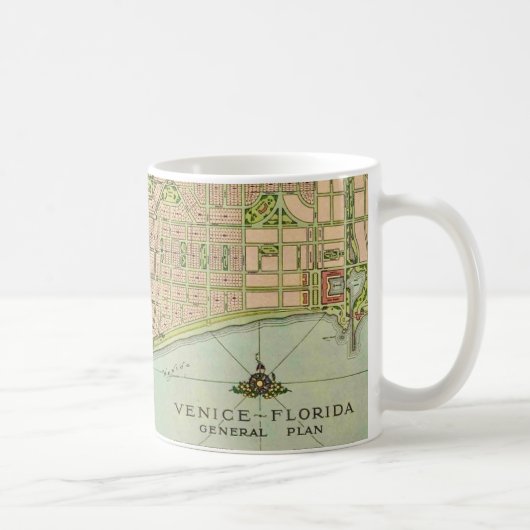 Mug Carte ancienne de Venice Floride (Droite)