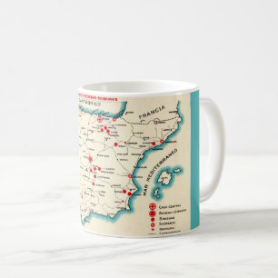 Mug Carte Ancienne d'Espagne