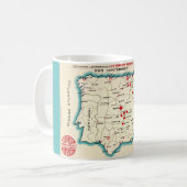 Mug Carte Ancienne d'Espagne (Devant gauche)