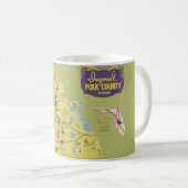 Mug Carte ancienne du comté de Polk en Floride (Devant droit)