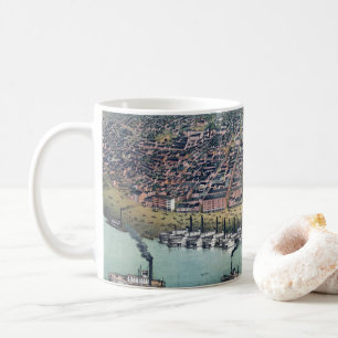 Mug Carte Ancienne Saint-Louis Missouri Fleuve Mississ