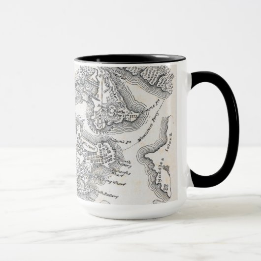 Mug Carte antique de Boston | 1775-1776 (Droite)