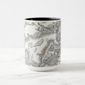 Mug Carte antique de Boston | 1775-1776 (Centre)