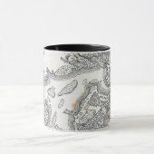 Mug Carte antique de Boston | 1775-1776 (Centre)