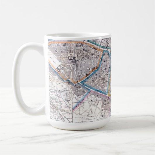 Mug Carte antique de Paris (Gauche)