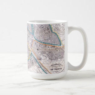 Mug Carte antique de Paris