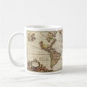 Mug Carte antique des Amériques par Johannes De Ram (Gauche)