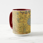 Mug Carte antique du Canada (Devant gauche)