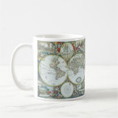 Mug Carte antique du monde du 17e siècle, Frederick De (Gauche)