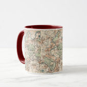 Mug Carte antique Londres Thames (Devant gauche)