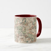 Mug Carte antique Londres Thames (Devant droit)