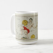 Mug Carte astronomique antique du zodiaque du Verseau (Devant gauche)