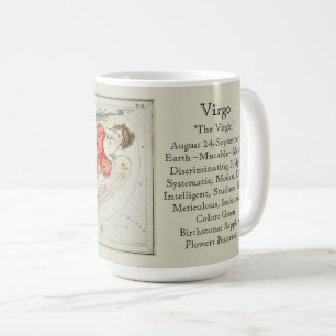 Mug Carte astronomique antique Virgo Zodiac