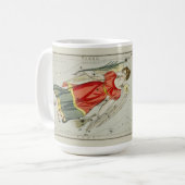 Mug Carte astronomique antique Virgo Zodiac (Devant gauche)