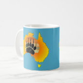 Mug Carte Australie Sunny Ours Avec Sunset Rétro (Devant gauche)