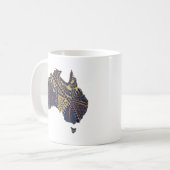 Mug Carte Australie Tan-Bleu-Rouge (Devant gauche)