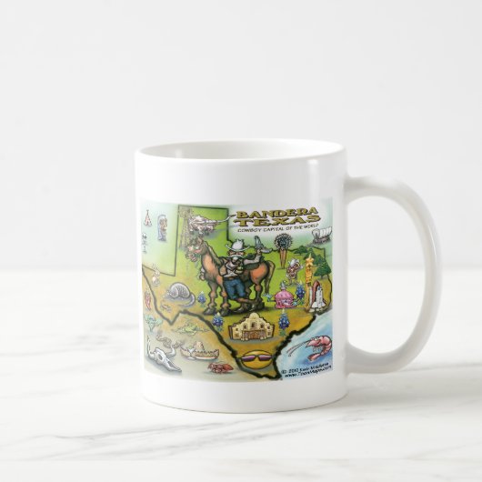 Mug Carte Bandera TEXAS (Droite)