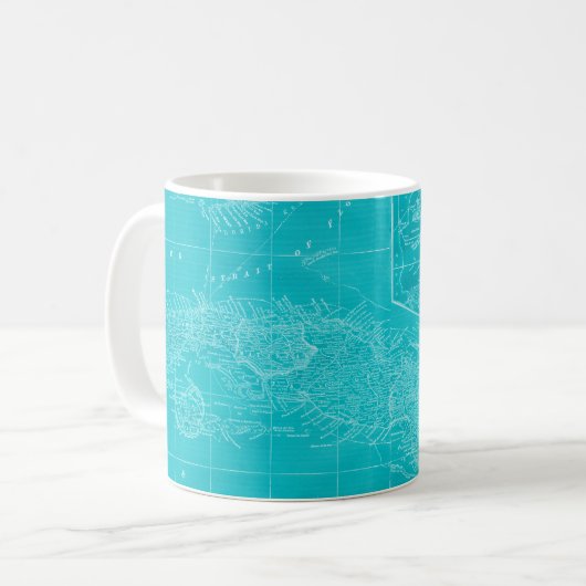 Mug Carte Blue Cuba (Devant gauche)