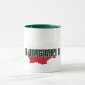 Mug Carte Bulgarie moderne simple Lettre Drapeau Souve (Centre)