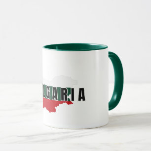 Mug Carte Bulgarie moderne simple Lettre Drapeau Souve