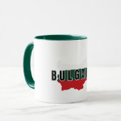 Mug Carte Bulgarie moderne simple Lettre Drapeau Souve (Devant gauche)