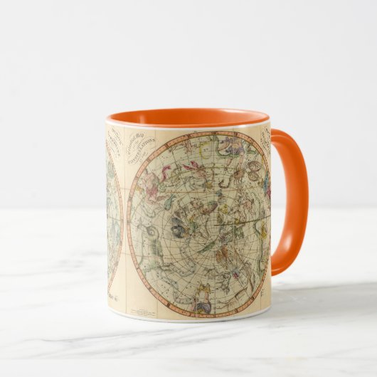 Mug Carte Céleste Des Constellations (Devant droit)