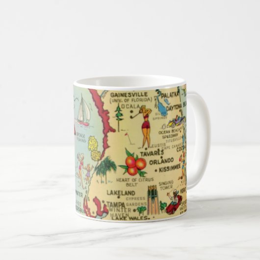 Mug Carte Central Florida (Devant droit)