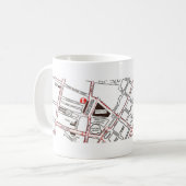 Mug Carte centrale de Manchester (Devant gauche)