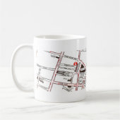 Mug Carte centrale de Manchester (Gauche)