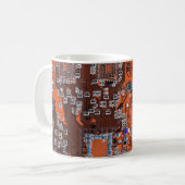 Mug Carte circuit imprimé circuit orange PCB (Devant gauche)