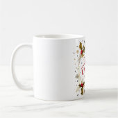 Mug Carte classique Joyeux Noël avec Holly Design (Gauche)