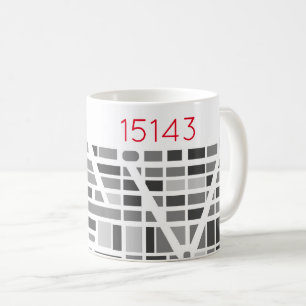 Mug Carte Code postal Déménagement d'une nouvelle mais