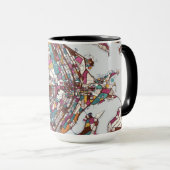 Mug Carte colorée de Brasilia (Devant droit)